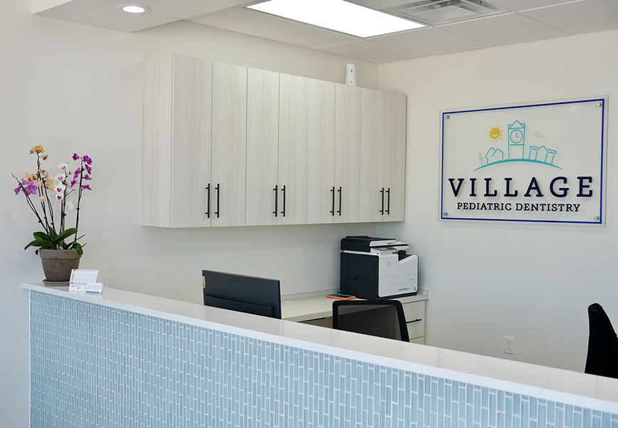 reception counter at village pediatric dentistry