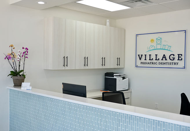 reception counter at village pediatric dentistry
